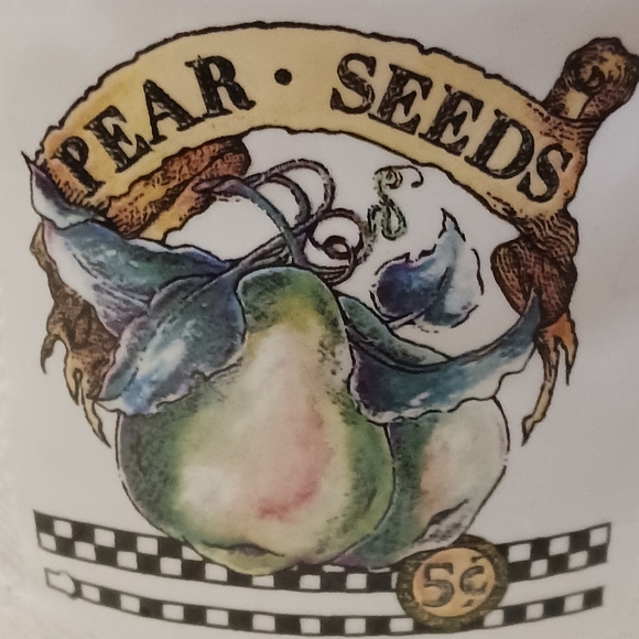 Chippy NAPCO POTTERY with Pear image, Vintage Indoor Planter, Outdoor Plant Pot - Picture 2 of 8